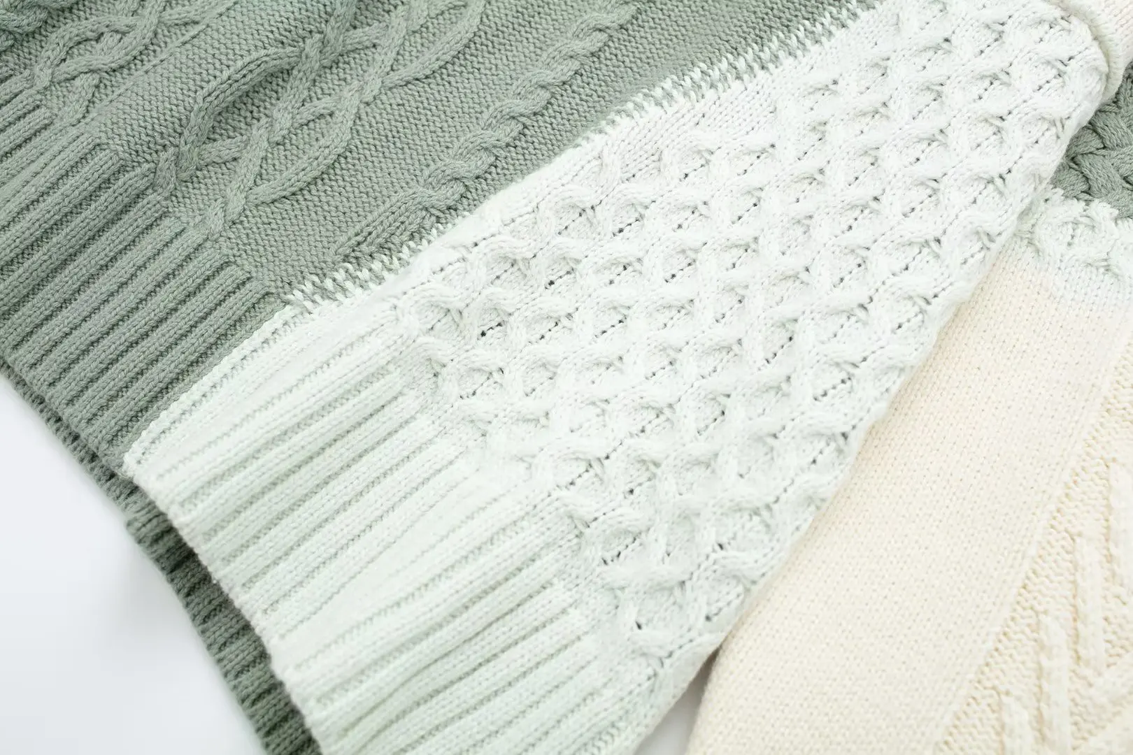Ladies Relaxed Fit Dacron Contrast Panel Sweater