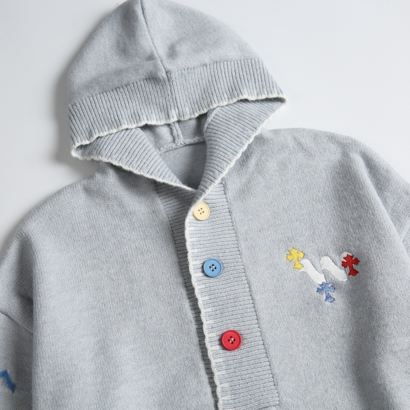Japanese Workwear Oversized Color Block Stitched Hood Sweater