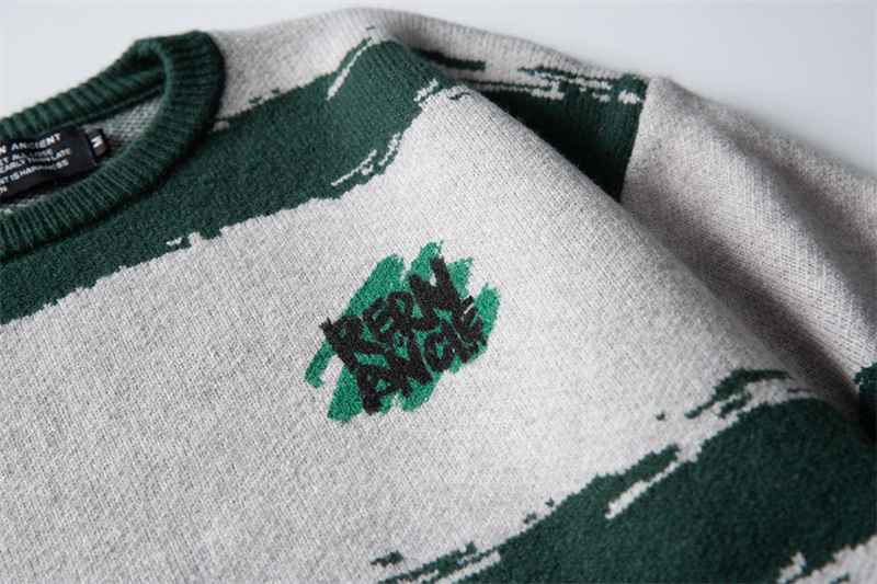 Japanese Workwear Two-Tone Banded Sweater