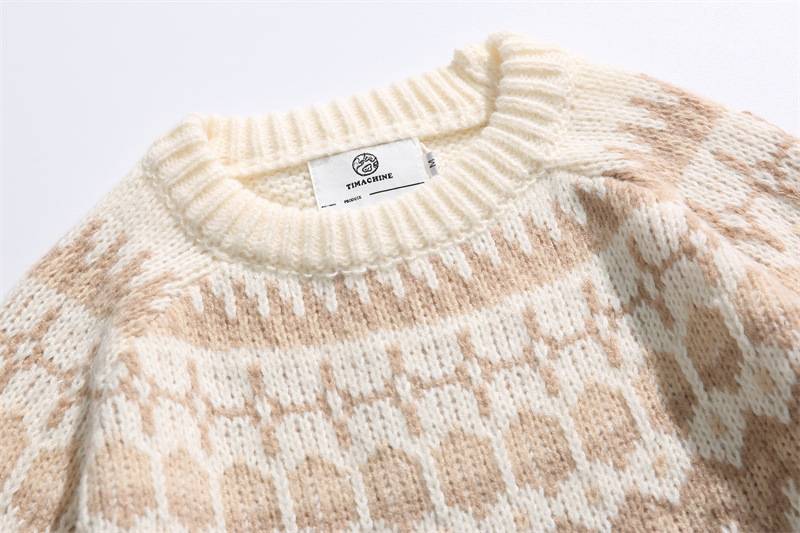 Oversized Japanese Workwear Jacquard Sweater