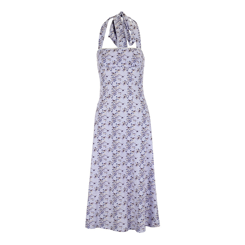Sleeveless Knotted Rear Bodycon Split Dress