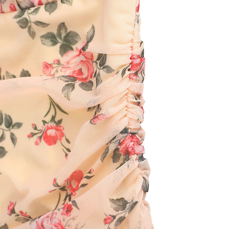 Patterned Illusion Bodycon Bandeau Dress