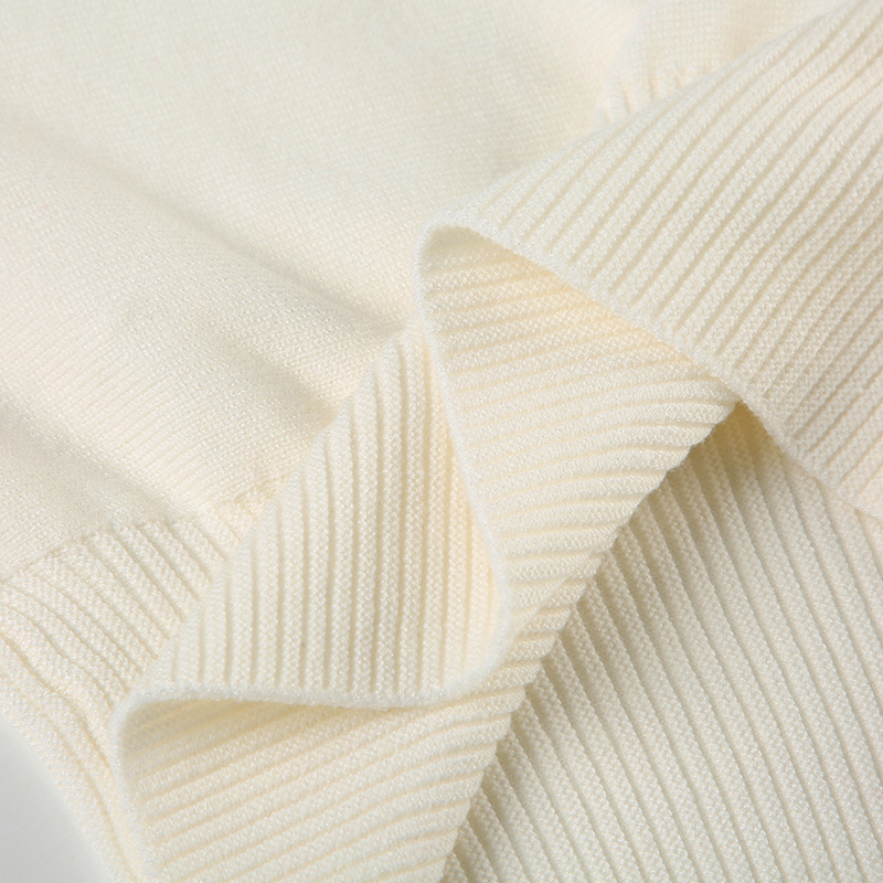 Asymmetric Neckline Fitted Solid Long Sleeve Sweater Top