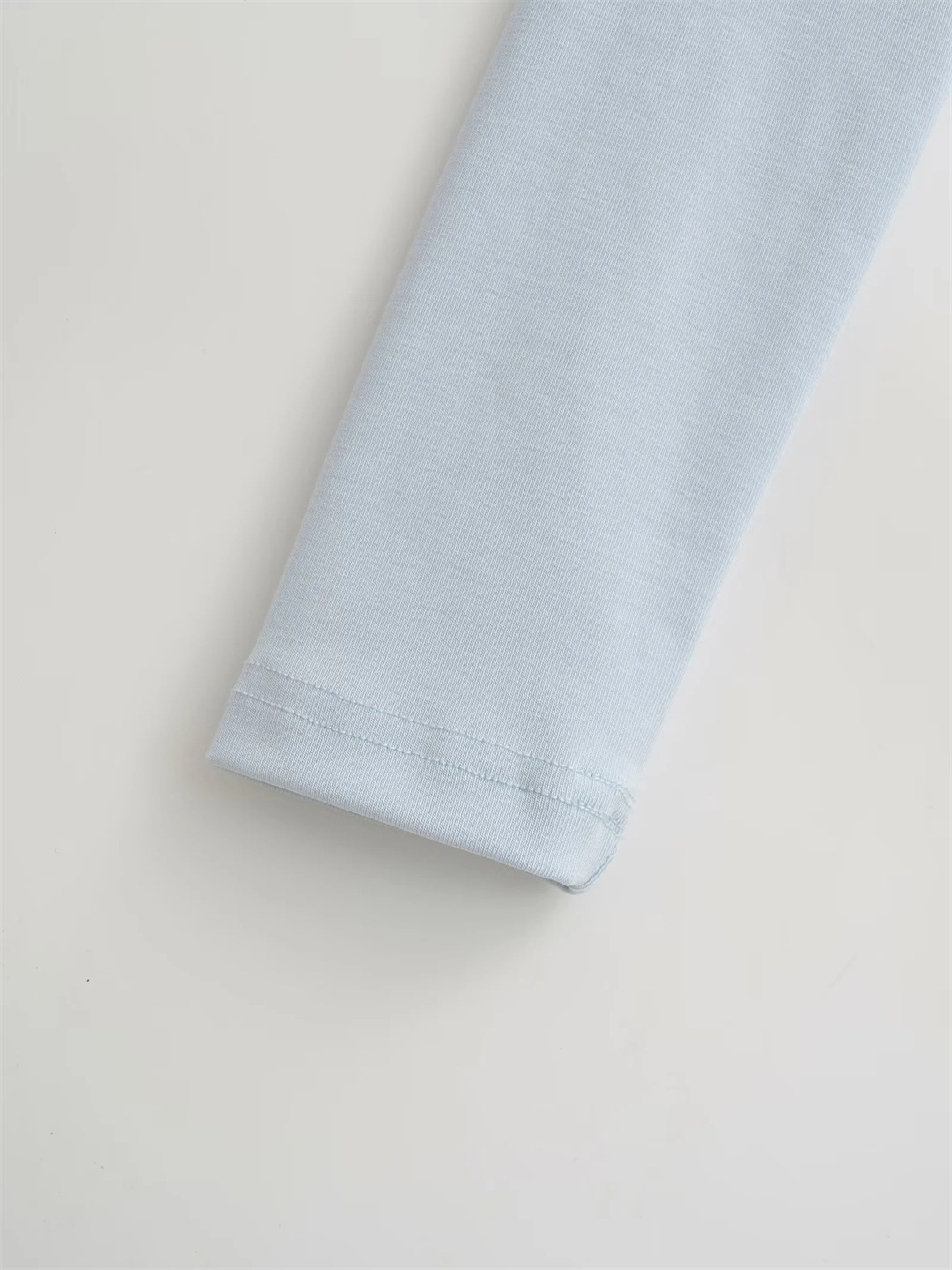 Slim Plain Mock Turtleneck Long Sleeve Belly Tee