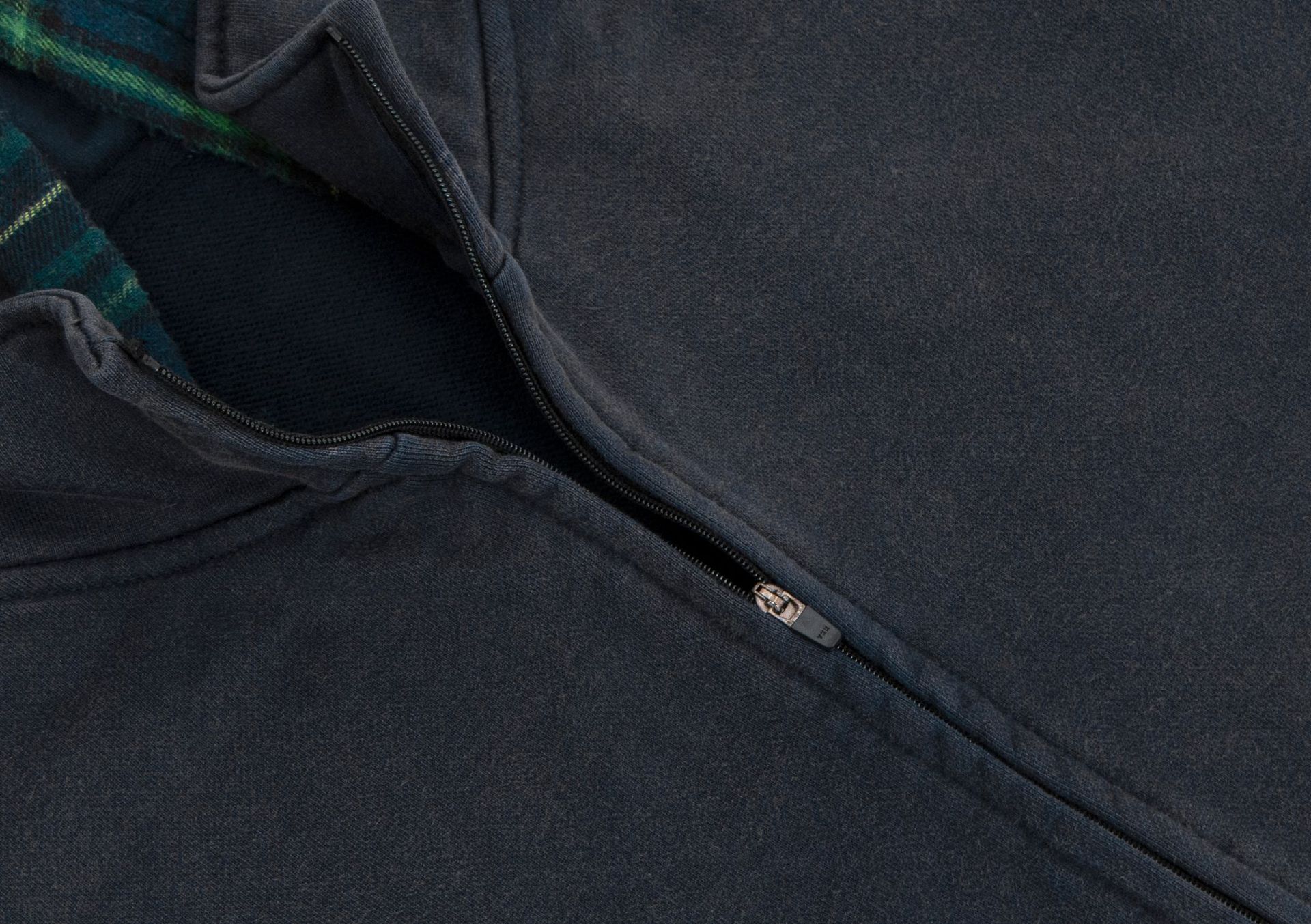 Cotton Checked Relaxed Streetwear Hood Sweatshirt