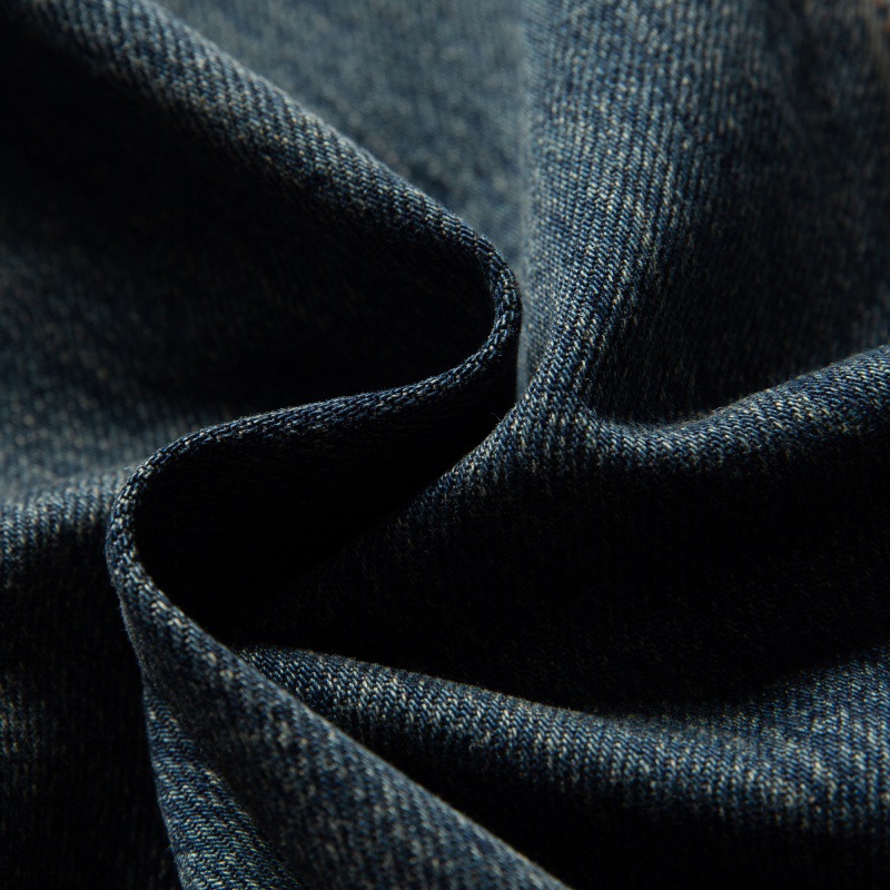 Distressed Basic Loose Straight Casual Washed Denim Pants for Men