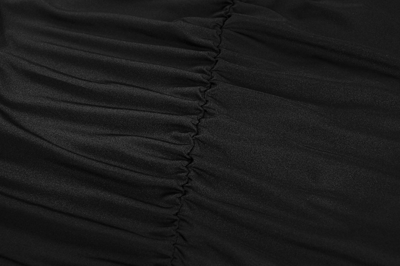 Cross hanging neck hollowed out backless long sleeved short dress