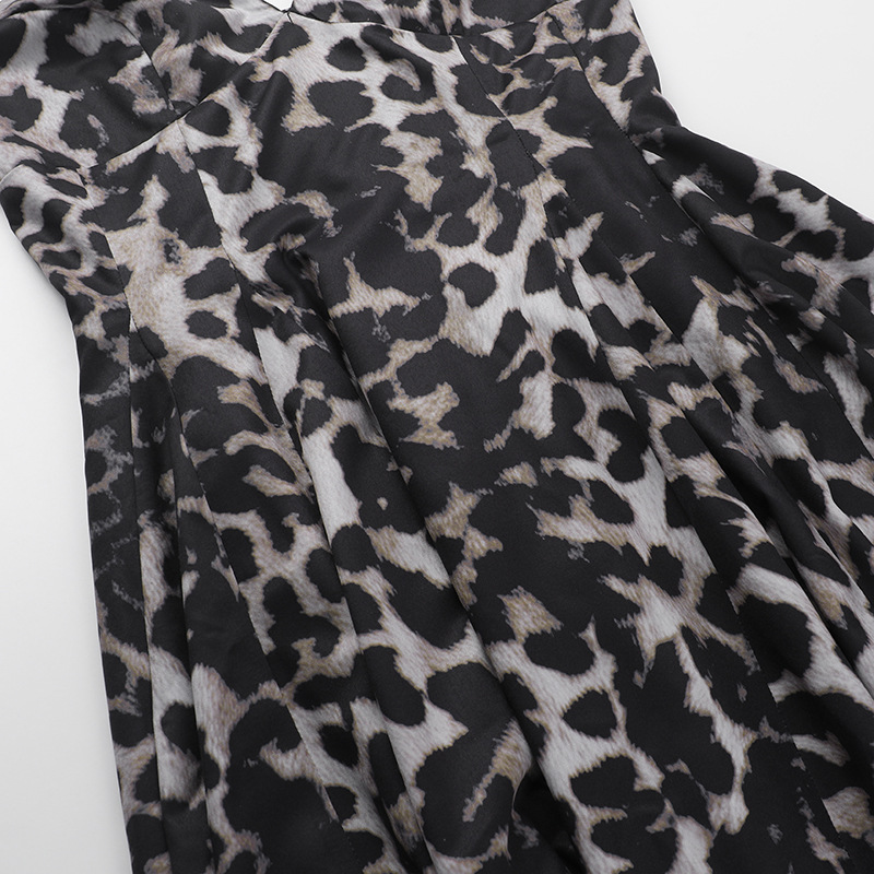 Bold Cheetah Pattern Sleeveless Maxi Dress