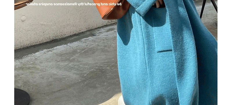 Wool Blend Oversized Collar Cardigan