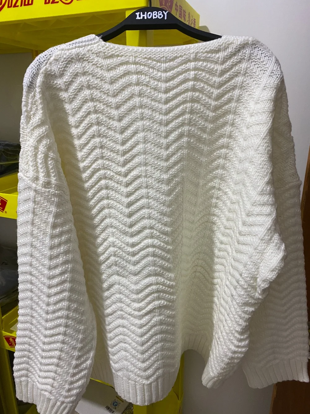 Ladies Oversized Wool Blend Embellished Sweater