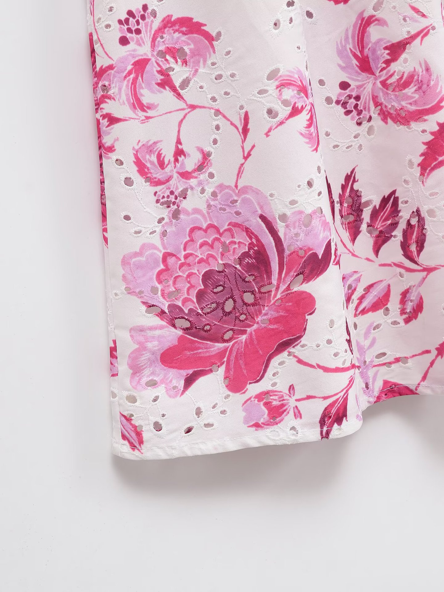 Women's Fashion Hollow-out Embroidery Print Dress