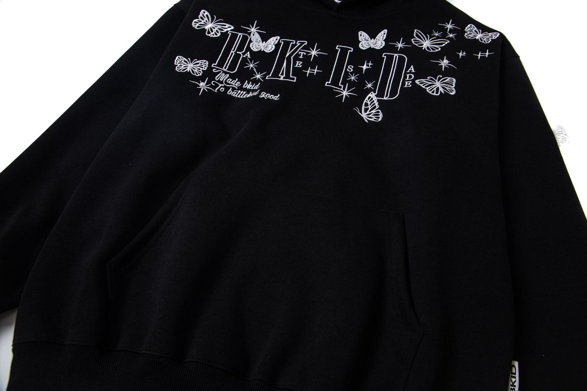 Cotton Swallowtail Embellished Hoodie
