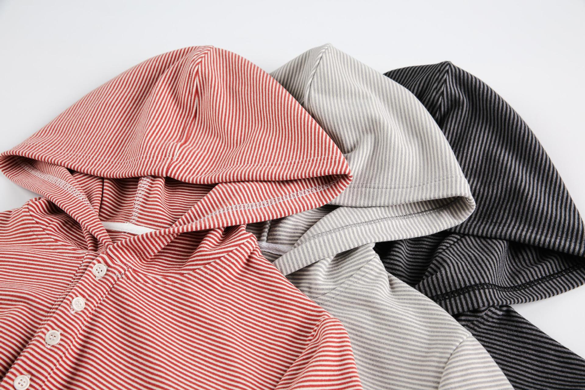 Retro Banded Fruit Applique Long Sleeve Hoodie