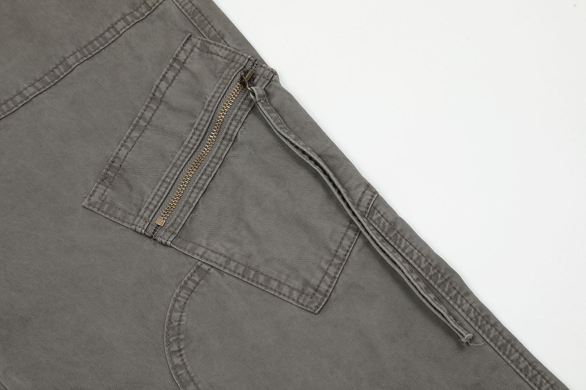 Multi-Pocket Work Pants Loose Straight Leg Casual Wide Leg Trousers for Men and Women