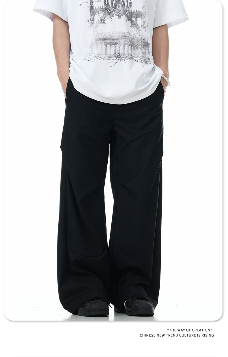 Simple Clean Fit, Commuting Deconstructed Loose and Slim Fit Casual Long Pants