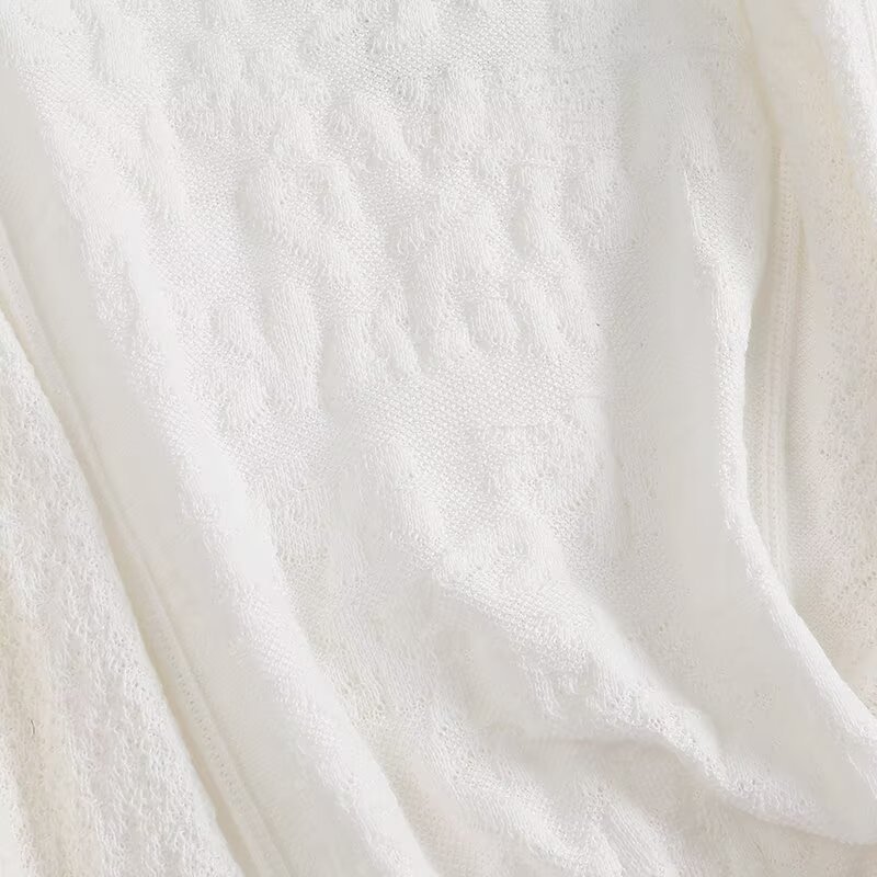 Ivory Cutout Full Sleeve Crew Sweater