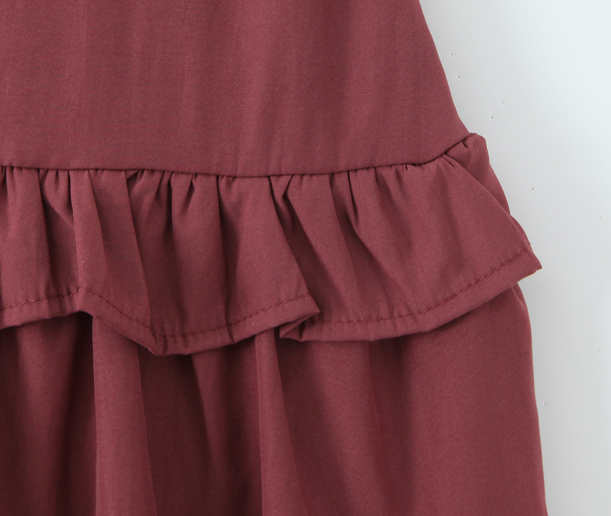 Burgundy Rayon Halter Mini Skirt