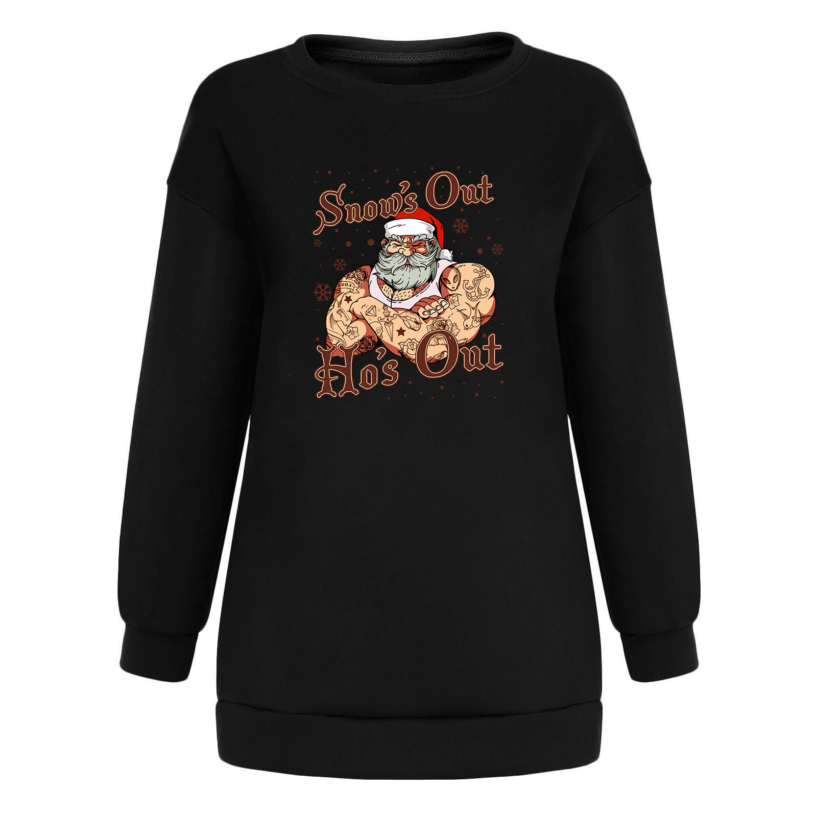 Ladies' Oversized Christmas Graphic Hoodie