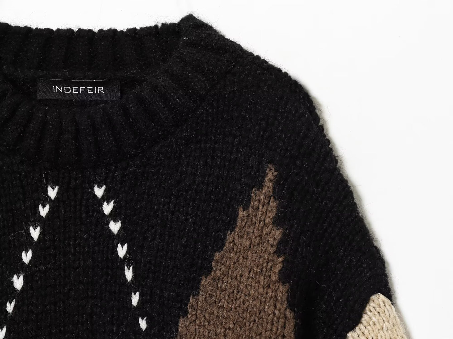 Long Sleeve Geometric Polyester Sweater