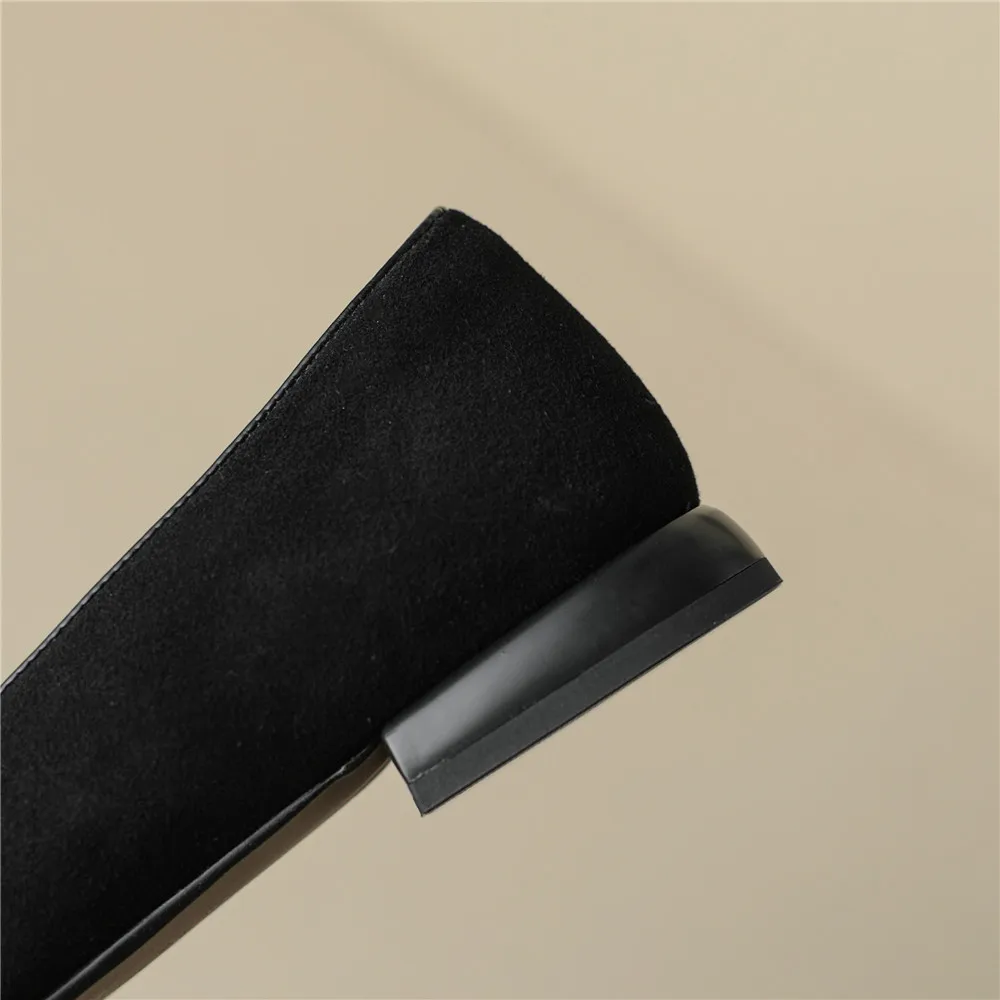 Concise Solid Color Women Soft Kid Suede Flats Slip On Round Toe Casual Street Shoes Handmade For Ladies