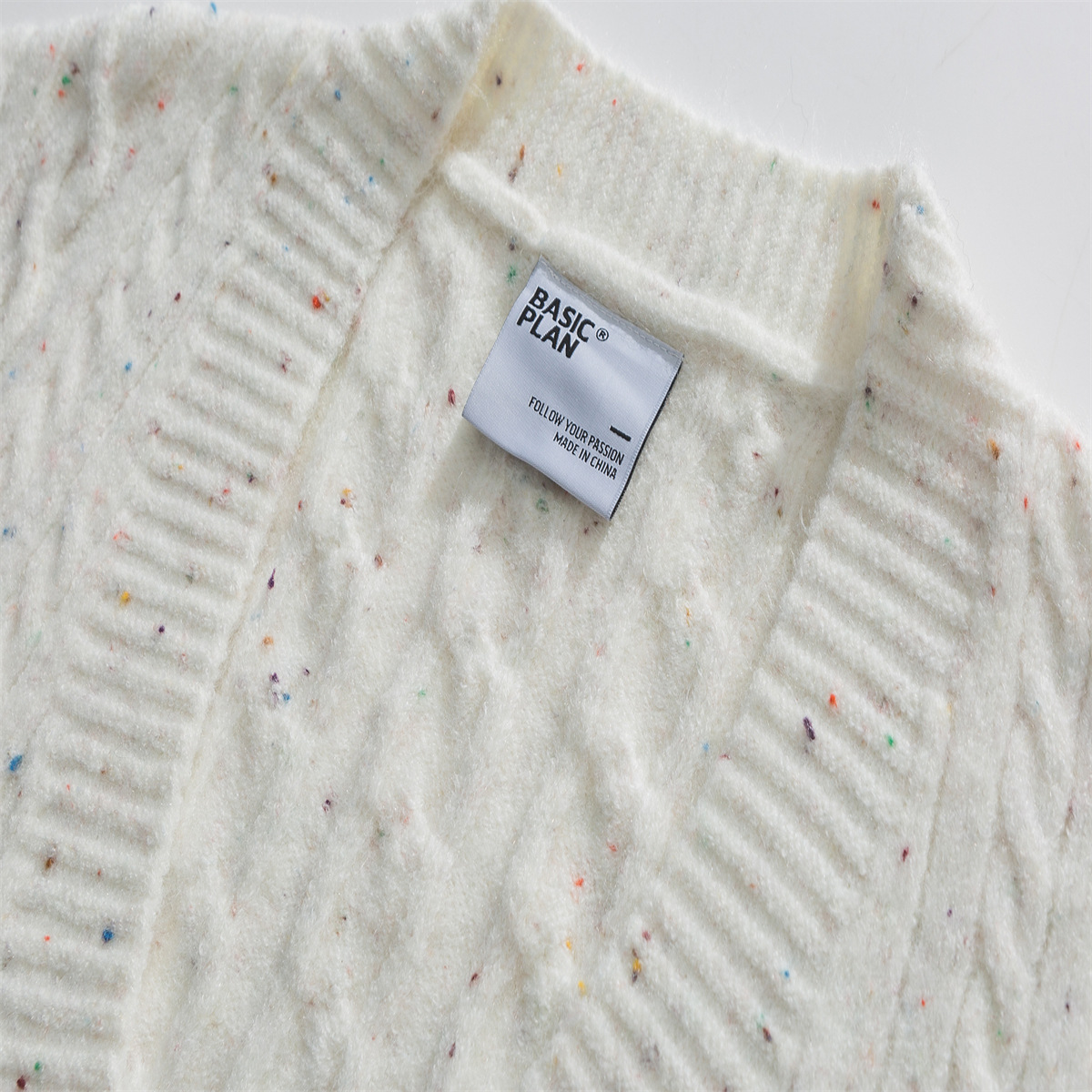 Japanese Workwear Jacquard Oversized Long Sleeve Cardigan