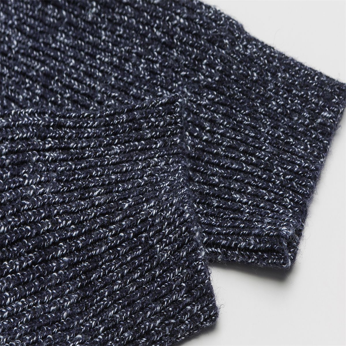 Oversized Japanese Workwear Jacquard Zip Front Sweater