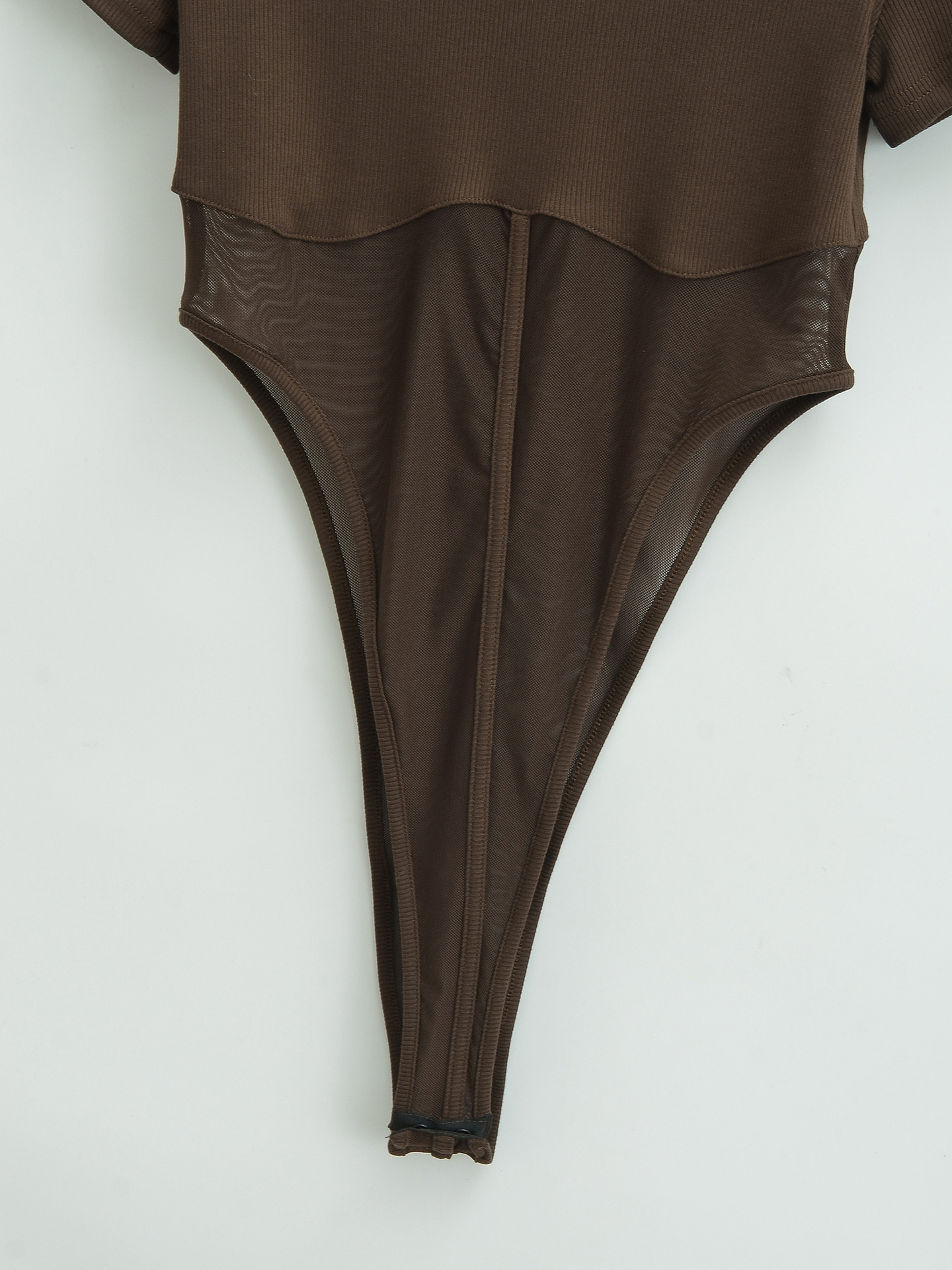 Spandex Three-Quarter Sleeve Side Cutout Sheer Panel Jumpsuit