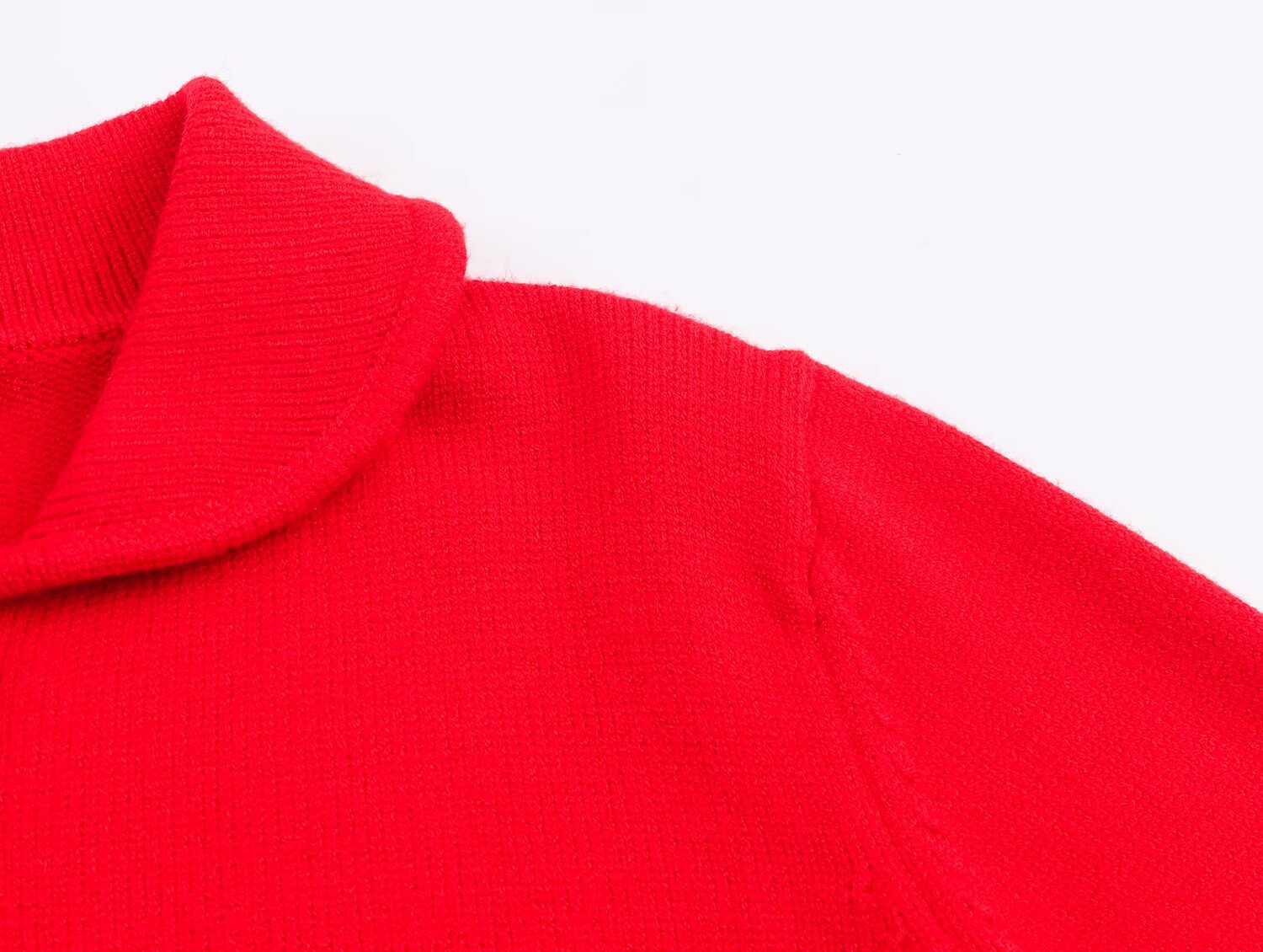 Plain Peter Pan Neck Button-Front Full Sleeve Sweater