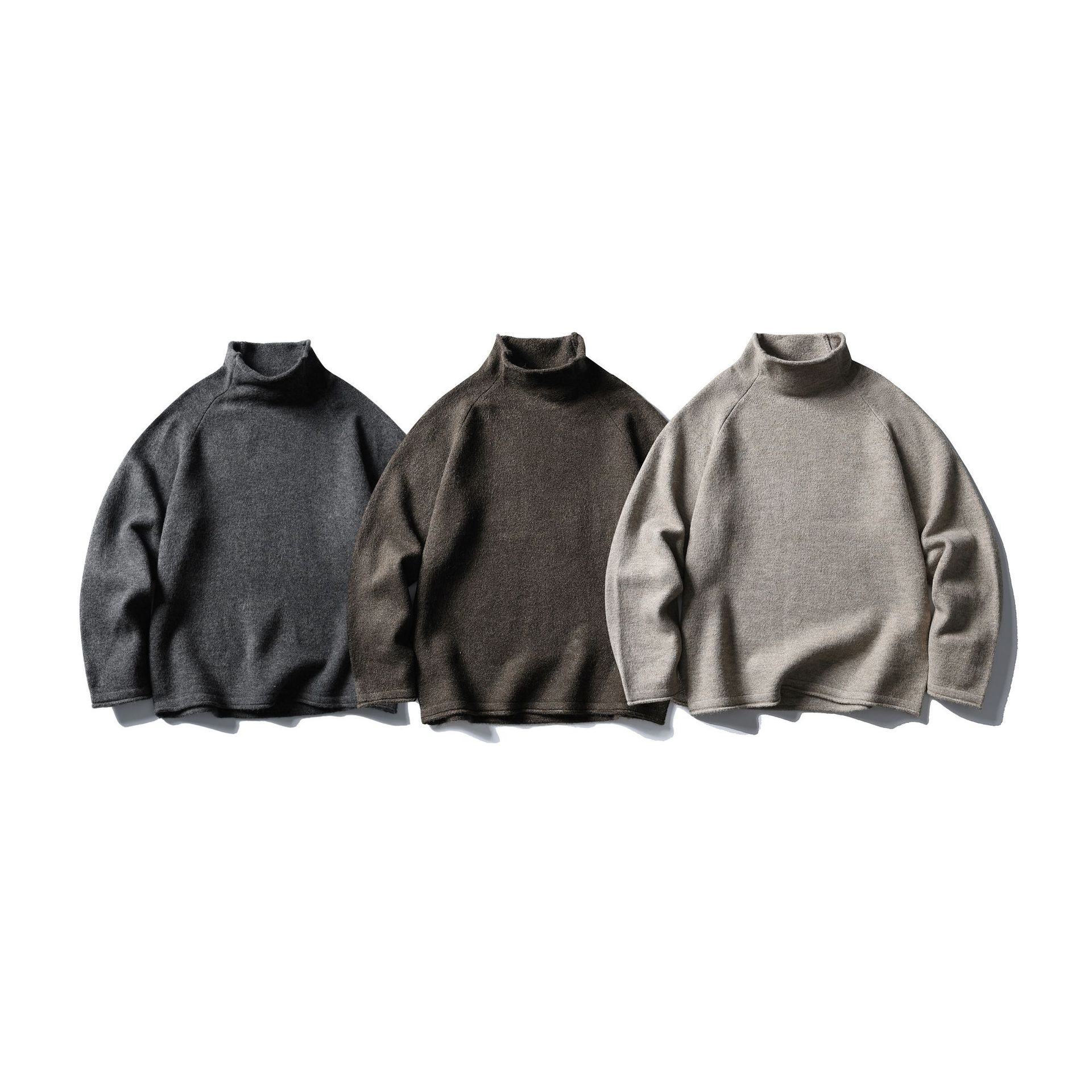 Turtleneck Polyester Blend Sweater For Men