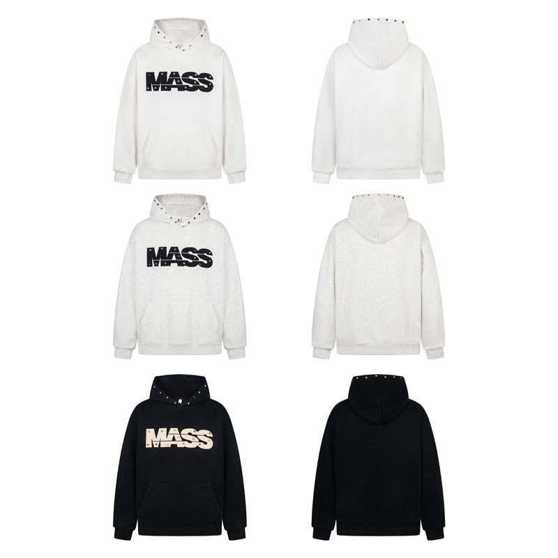 Utility Oversized Stitched Alphabet Cotton Hoody