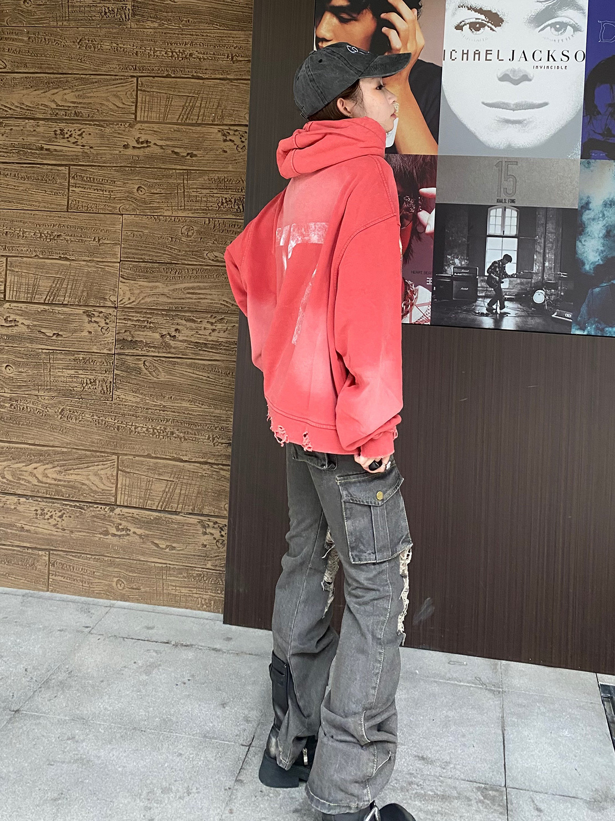 Man's American Retro Cotton Hoodie