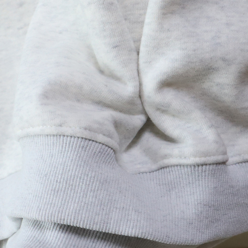 Casual Loose Fleece Lined Hoodie with Letter Print Round Neck Style Women's Sweatshirt