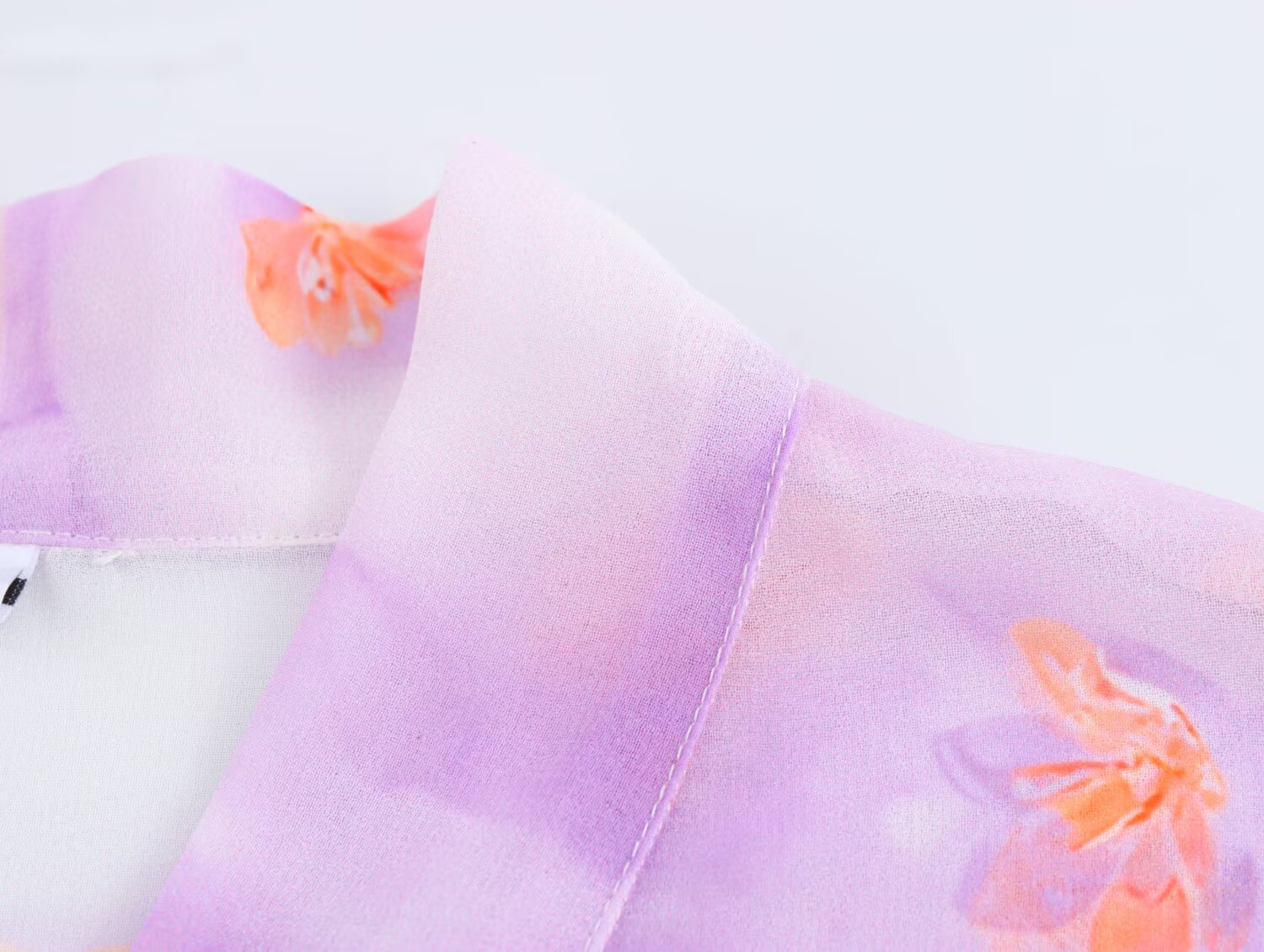 European Floral Frill Trim Top
