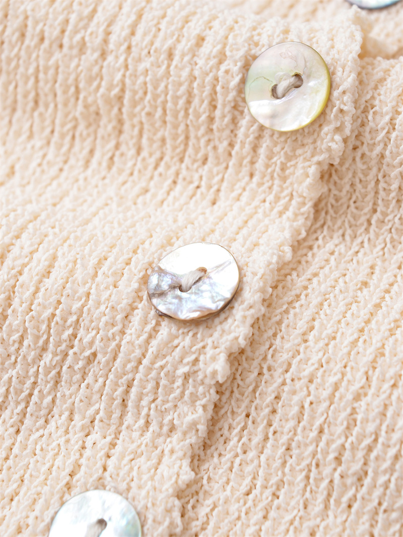Oversized Plain Polyester Cardigan