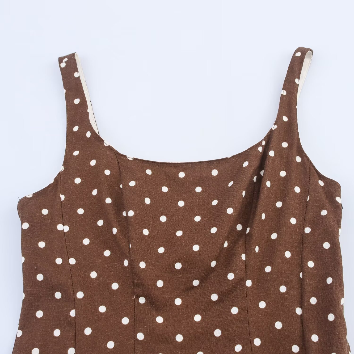 Women's Clothing Polka Dot Sleeveless Midi Dress