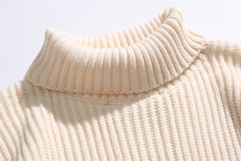 Oversized Japanese Workwear Jacquard Turtleneck Sweater