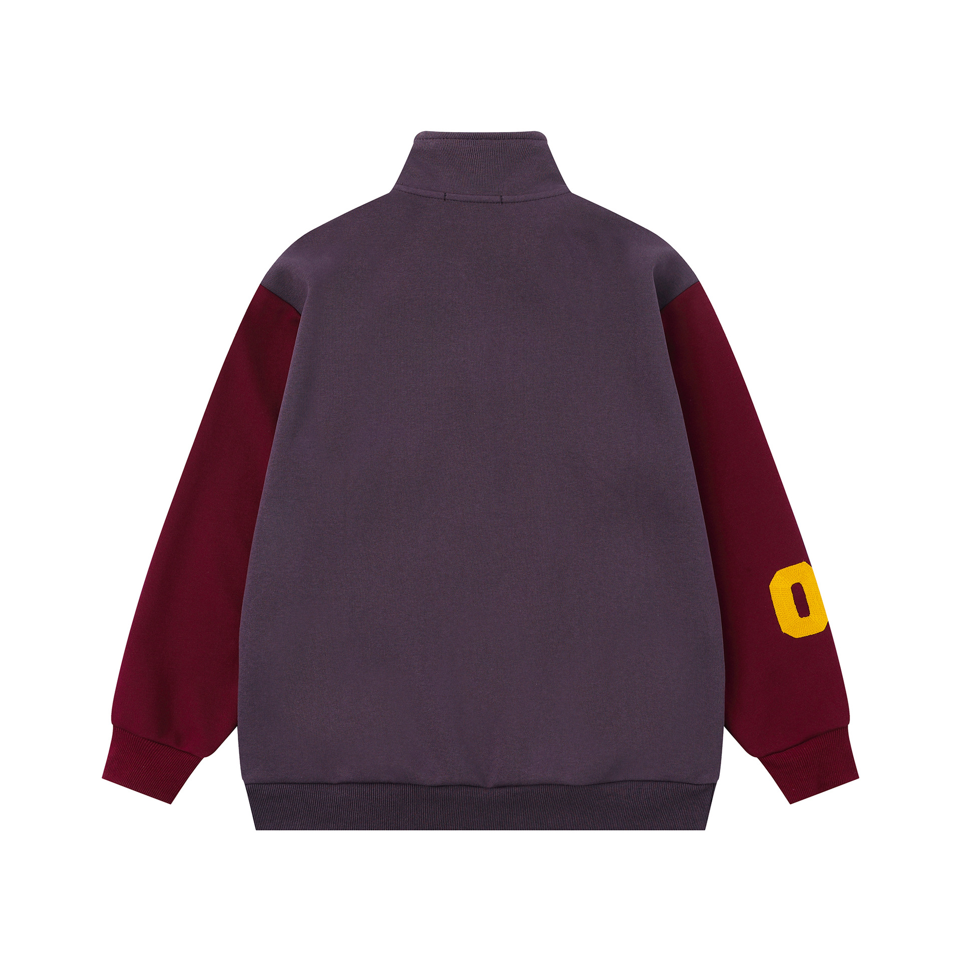 Unisex Cotton Contrast Mandarin Sweatshirt