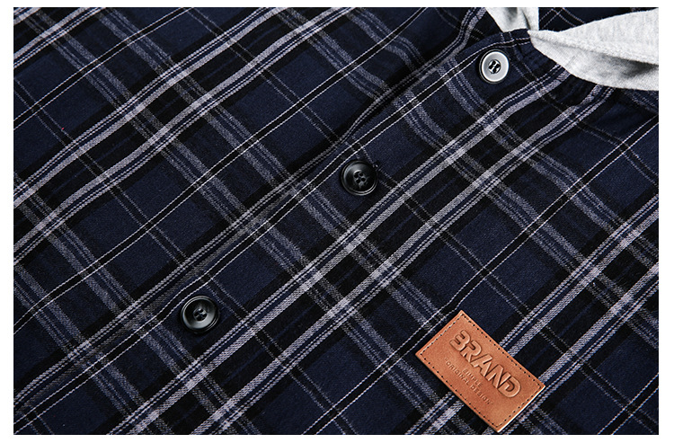 Loose Fit Checked Hood Shirt