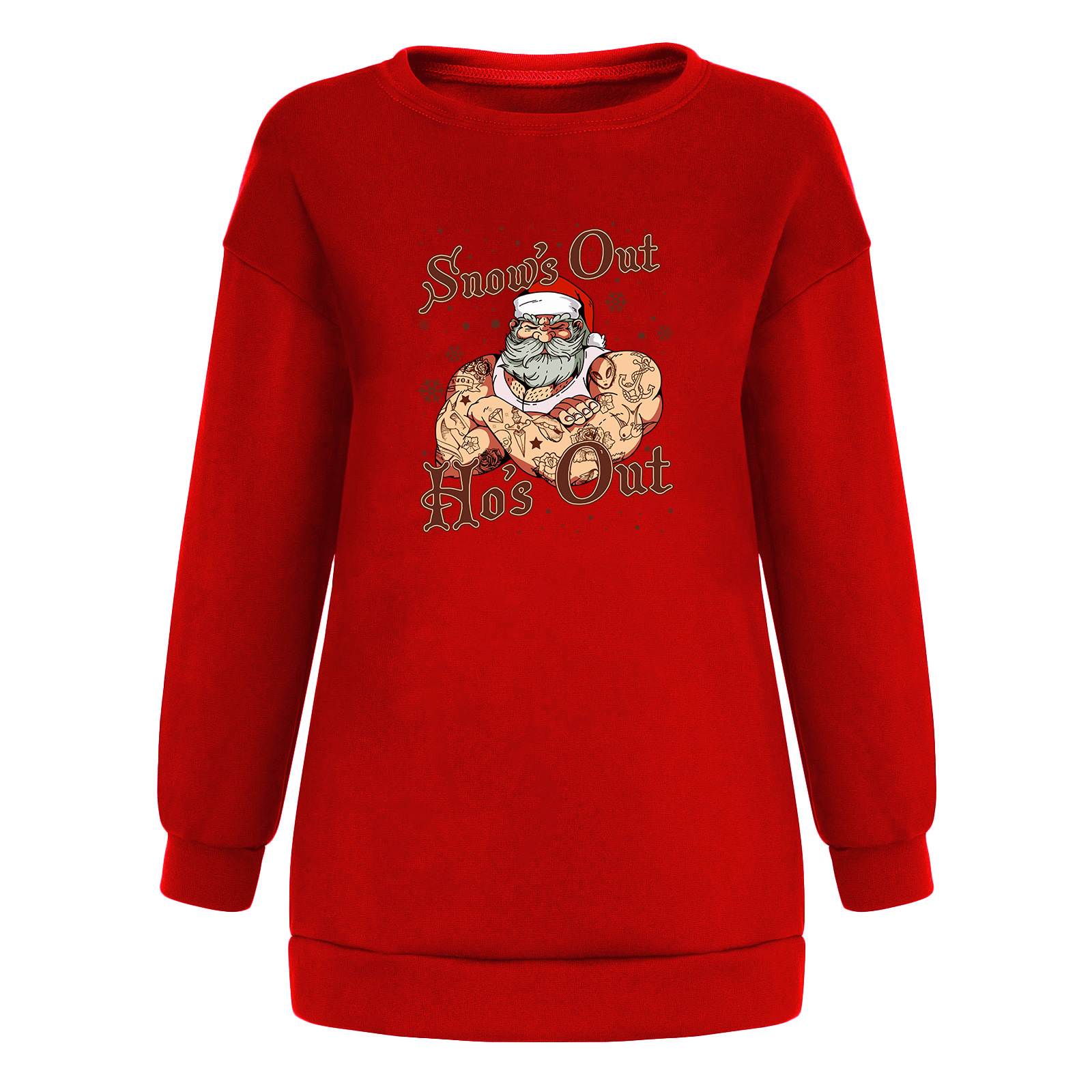 Ladies' Oversized Christmas Graphic Hoodie