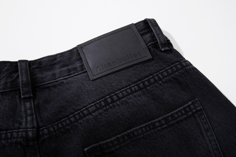 Streetwear Style Hip Hop Trendy Casual Black Knife Pants Ins Autumn Vintage Washed Loose Jeans