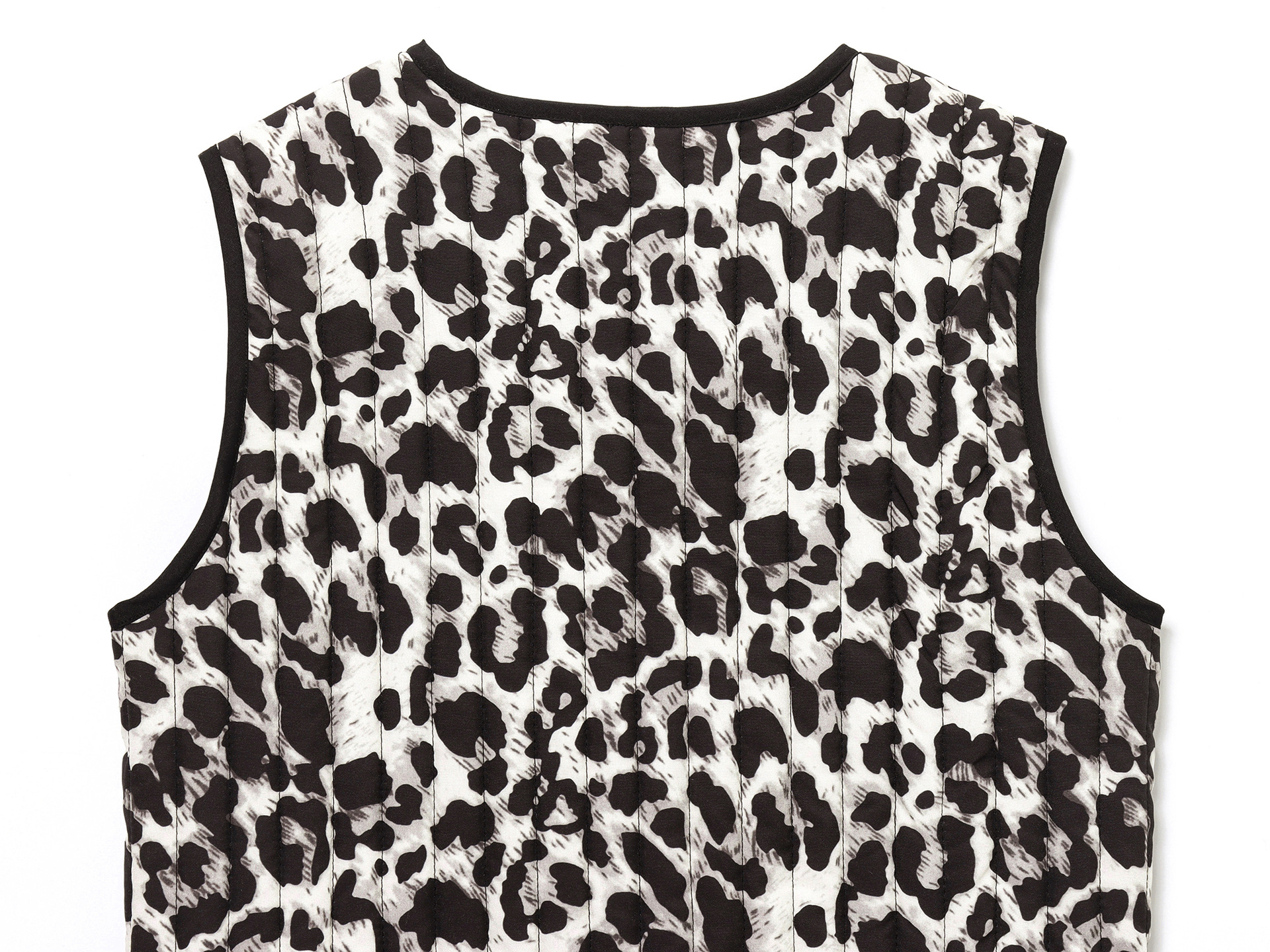 Bow decoration leopard print face vest for women