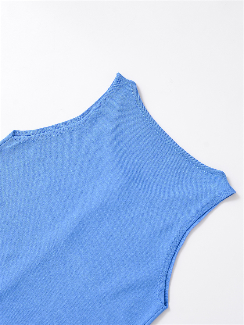 Spring New Style Round Neck Solid Color Loose Pullover Unique Temperament Knitwear