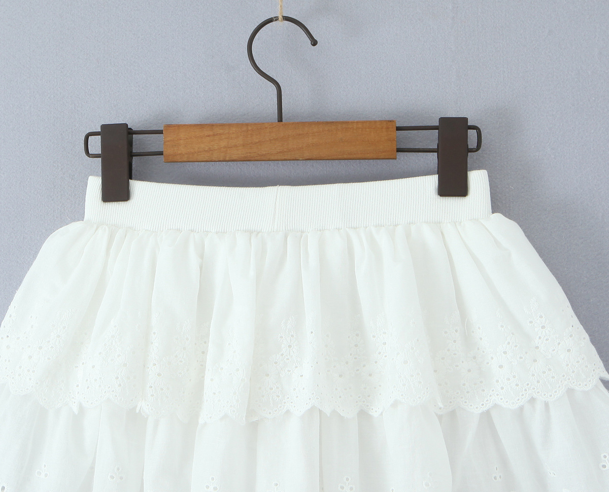 Lace lace fluffy skirt