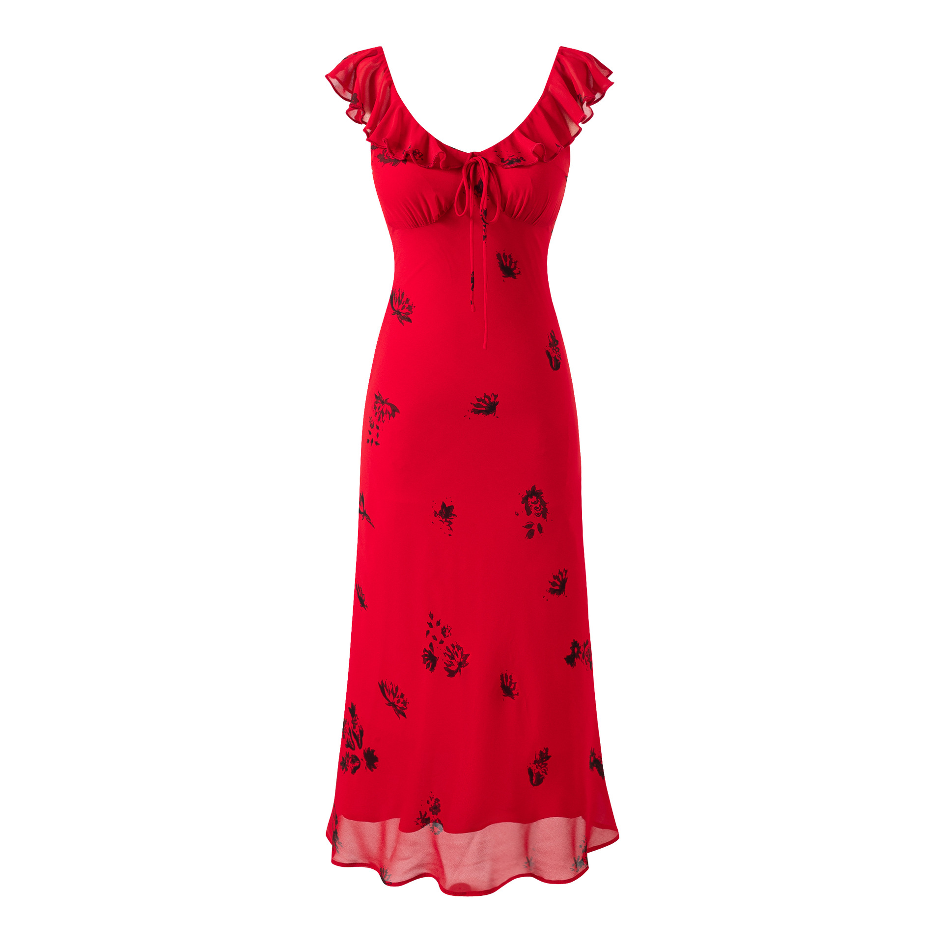 Halter Neck Sleeveless Polyester Dress