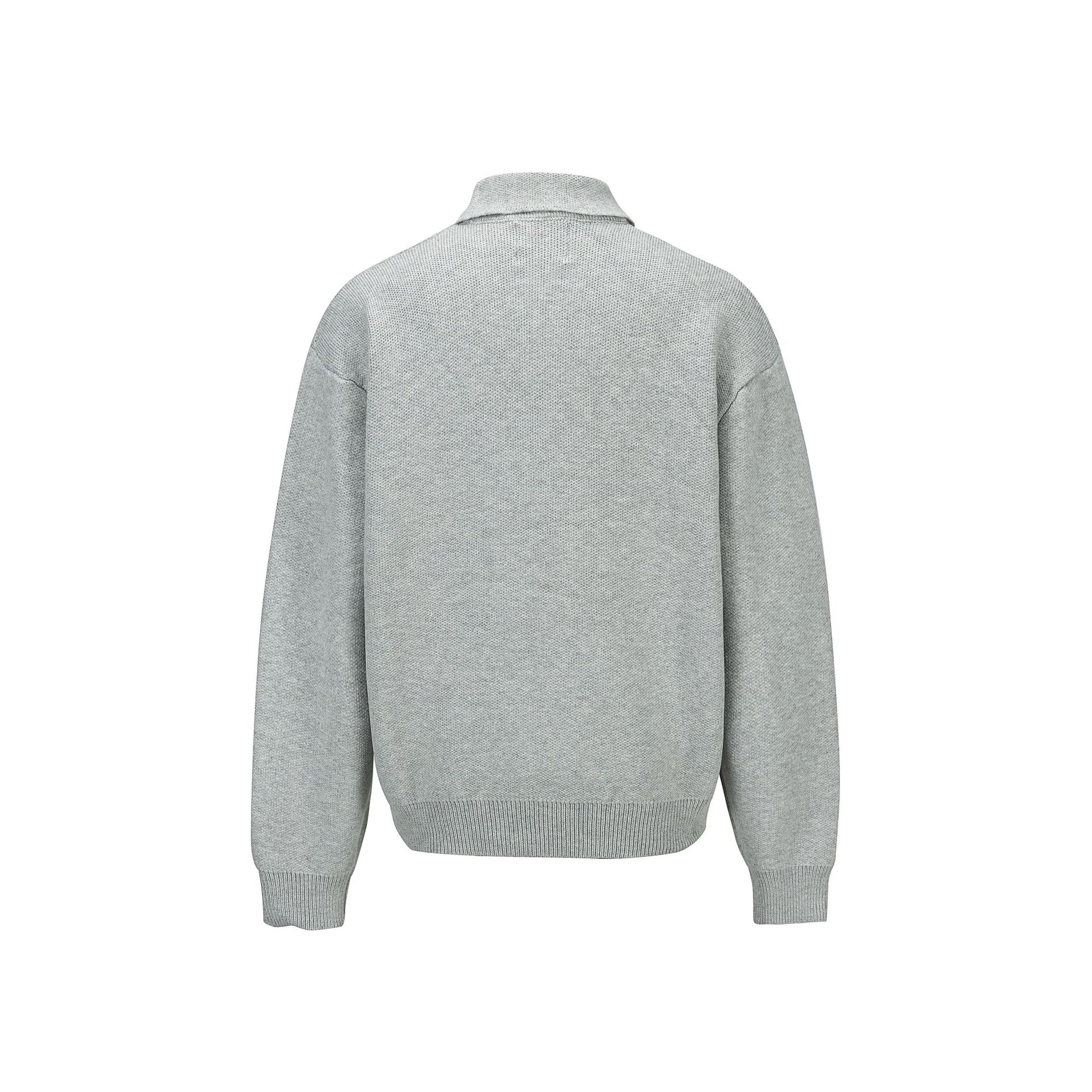 Oversized Long Sleeve American Notch Neck Sweatshirt