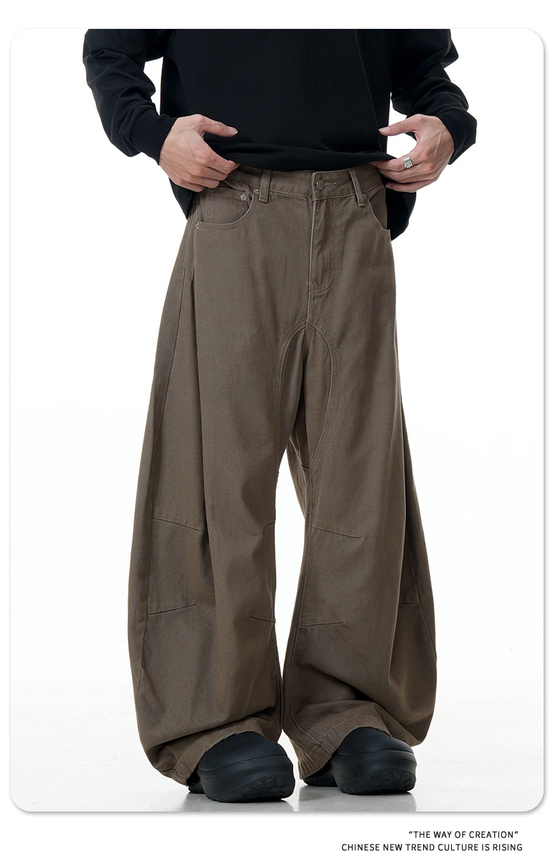 Slimming Simple Workwear Wide-Leg Three-Dimensional Casual Long Pants