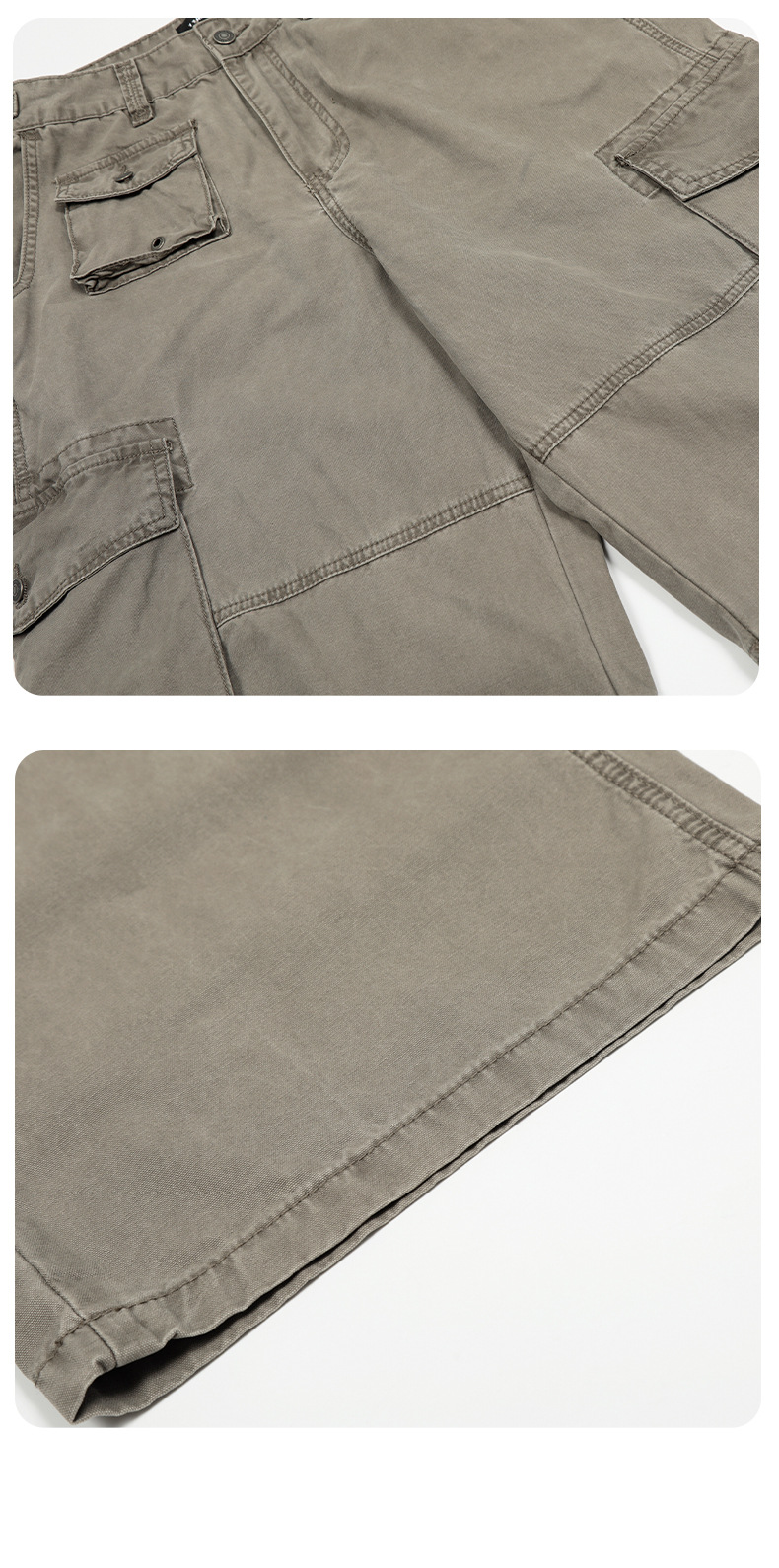A-Line Straight Cargo Pants for Men and Women Pure Cotton Multi-Pocket Loose Fit Quality Slimming Casual Long Pants
