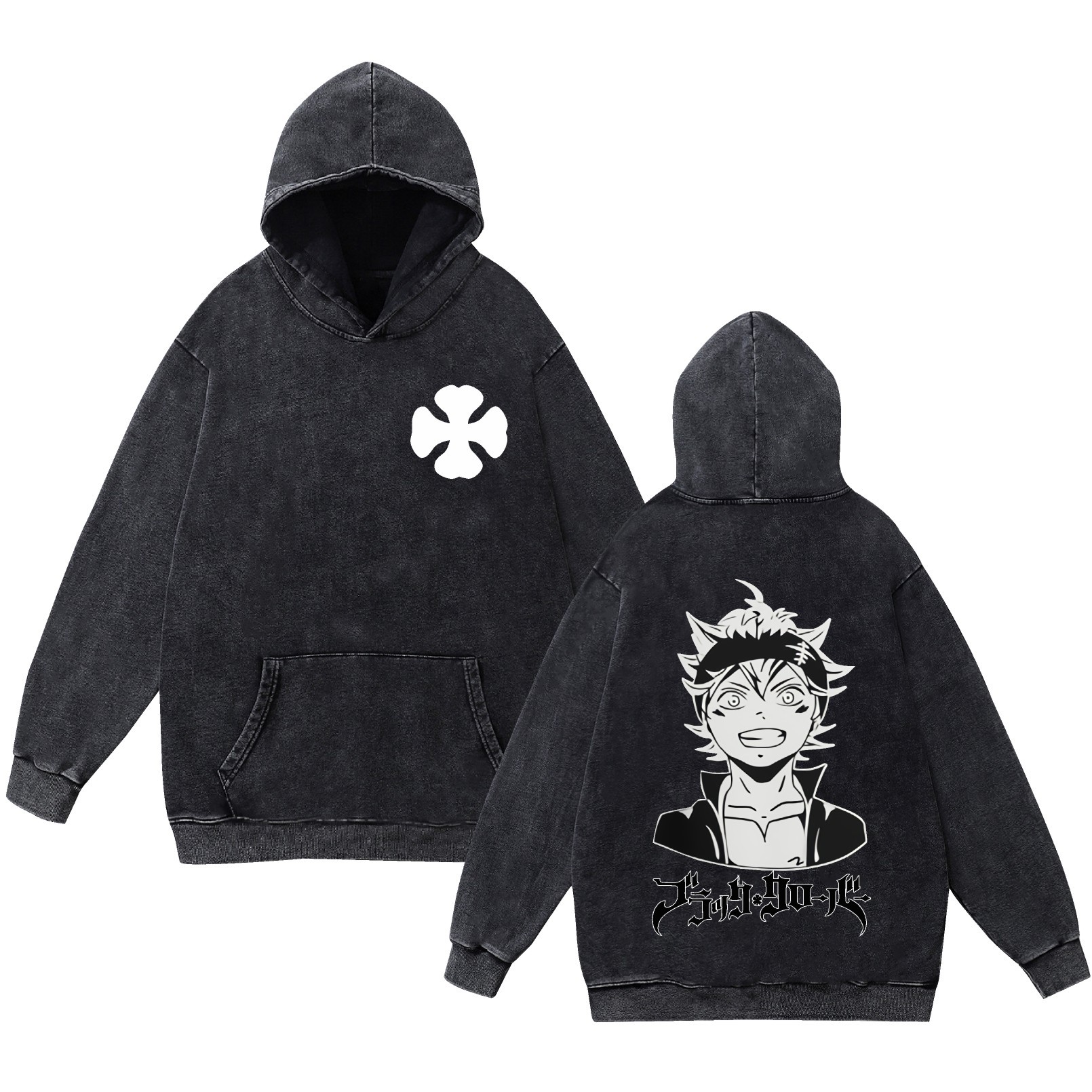 Oversized Faded Destroyed Graphic Hoodie