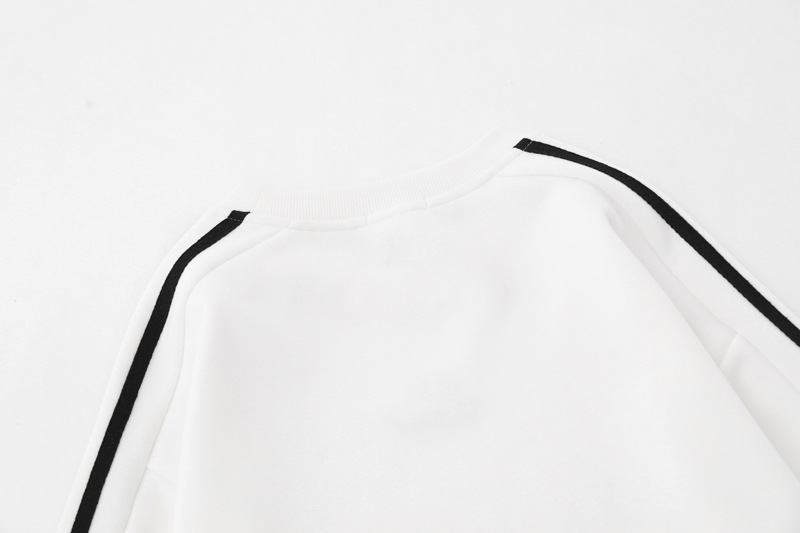 Mens Relaxed Cotton Stripe Hoodie