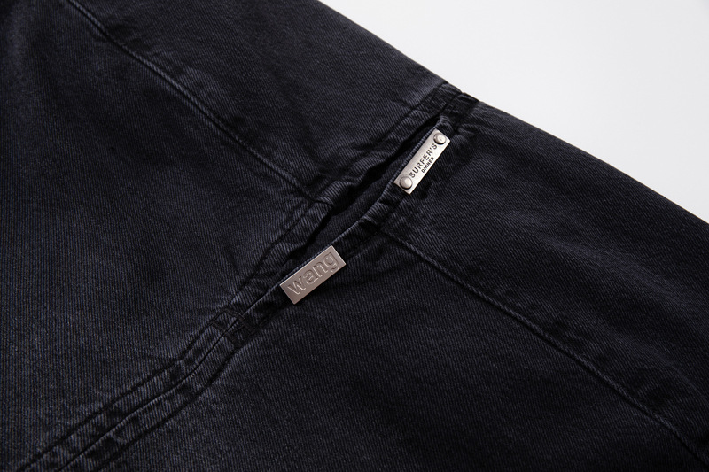 Streetwear Style Hip Hop Trendy Casual Black Knife Pants Ins Autumn Vintage Washed Loose Jeans